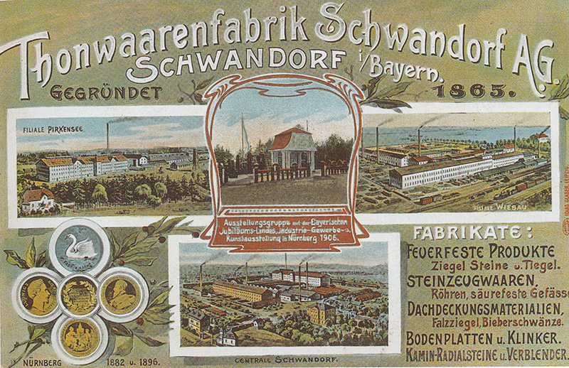 Postkarte Tonwarenfabrik
